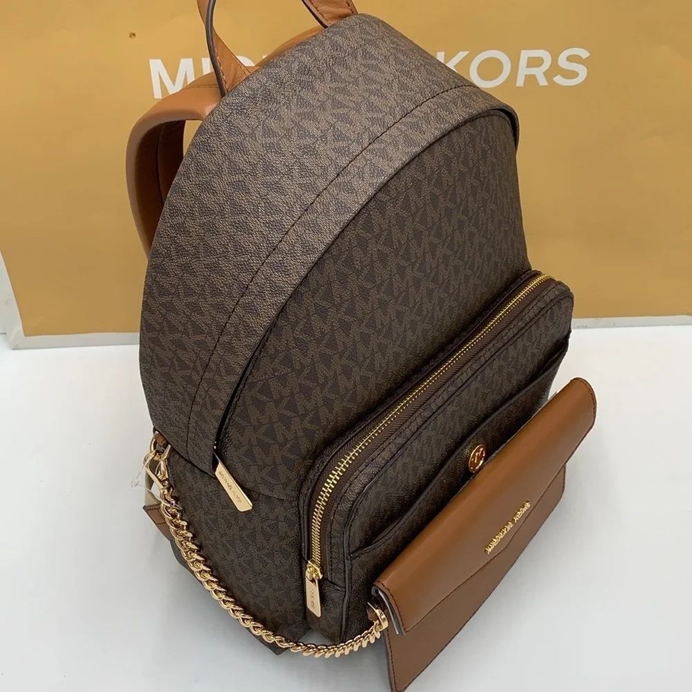 MICHAEL KORS Maisie Extra-Small Logo 2-in-1 Backpack Brown  NWT